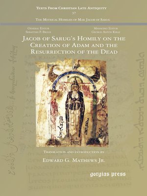 cover image of Jacob of Sarug's Homily on the Creation of Adam and the Resurrection of the Dead
